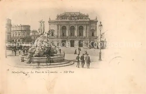 AK / Ansichtskarte Montpellier_Herault La Place de la Comedie Montpellier Herault