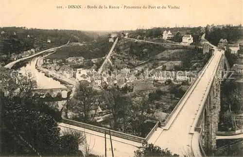 AK / Ansichtskarte Dinan bords de la Rance Panorama du Port et du Viaduc Dinan