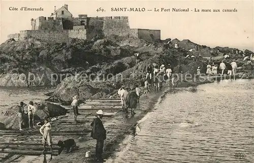 AK / Ansichtskarte Saint Malo_Ille et Vilaine_Bretagne Le Fort National La mare aux canards Saint Malo_Ille et Vilaine