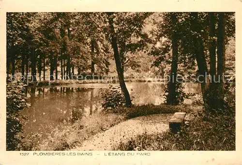 AK / Ansichtskarte Plombieres les Bains_Vosges Etang du Parc Plombieres les Bains