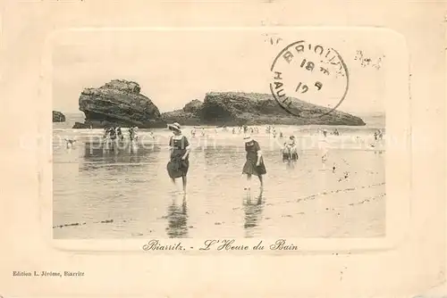 AK / Ansichtskarte Biarritz_Pyrenees_Atlantiques Heure du Bain Biarritz_Pyrenees