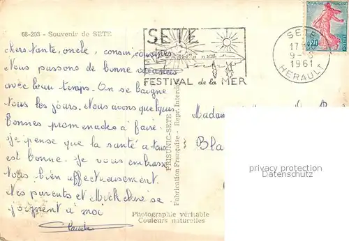 AK / Ansichtskarte Sete_Cette Le Port Vue partielle 