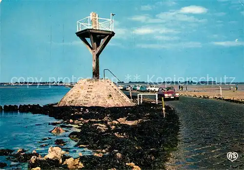 AK / Ansichtskarte Barbatre Passage du Gois Une grosse balise a maree basse Barbatre