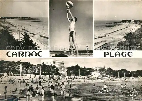 AK / Ansichtskarte Carnac_Morbihan La Grande Plage et les Hotels Carnac Morbihan