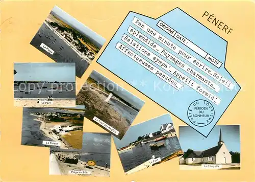AK / Ansichtskarte Damgan La Plage Le Port Le Pointe Le Tour des Anglais Plage du Brile Le Chapelle Damgan
