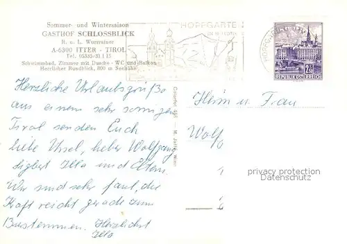 AK / Ansichtskarte Itter_Tirol Gasthof Schlossblick  Itter Tirol