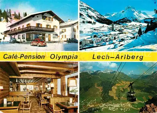 AK / Ansichtskarte Lech_Vorarlberg Cafe Pension Olympia  Lech Vorarlberg