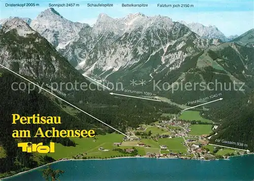 AK / Ansichtskarte Pertisau_Achensee Alpen Almen Fliegeraufnahme Pertisau Achensee