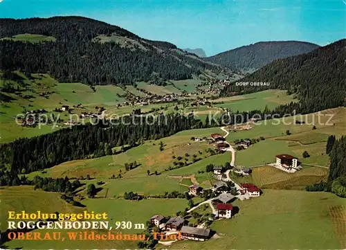 AK / Ansichtskarte Oberau_Wildschoenau_Tirol Erholungsgebiet Roggenboden Fliegeraufnahme Oberau_Wildschoenau_Tirol