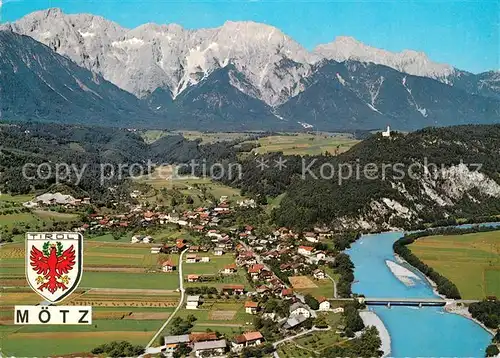 AK / Ansichtskarte Moetz Oberinntal Alpenpanorama Fliegeraufnahme Moetz