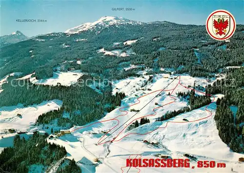 AK / Ansichtskarte Kolsass Berghotel Weererwirt Wintersportplatz Skigebiet Alpen Fliegeraufnahme Kolsass