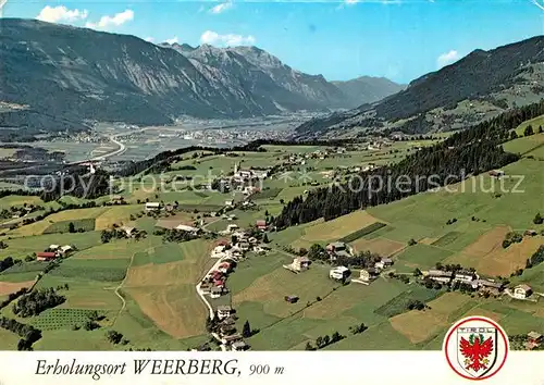 AK / Ansichtskarte Weerberg Erholungsort Inntal St Peter und Paul Kirche Rofangebirge Fliegeraufnahme Weerberg