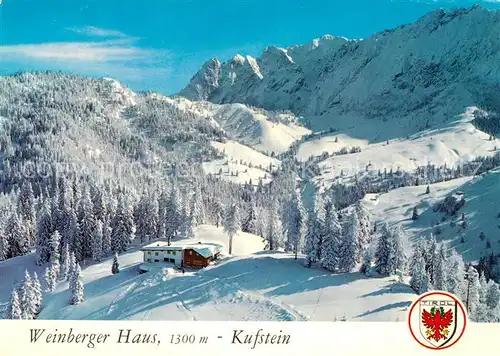AK / Ansichtskarte Kufstein_Tirol Weinberger Haus Brentenjoch Erholungsgebiet Wintersportplatz Alpen Winterlandschaft Fliegeraufnahme Kufstein_Tirol