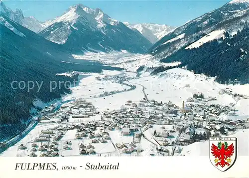 AK / Ansichtskarte Fulpmes_Tirol Wintersportplatz Erholungsort Stubaier Alpen Fliegeraufnahme Fulpmes Tirol