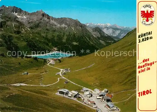 AK / Ansichtskarte Kuehtai Erholungsort Stausee Finstertal Alpen Fliegeraufnahme Kuehtai