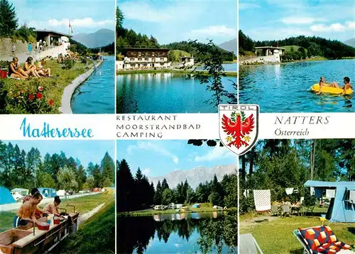 AK / Ansichtskarte Natters_Tirol Restaurant Moorstrandbad Camping Natterersee Natters Tirol