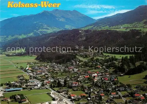 AK / Ansichtskarte Weer und Kolsass Alpenpanorama Fliegeraufnahme Weer
