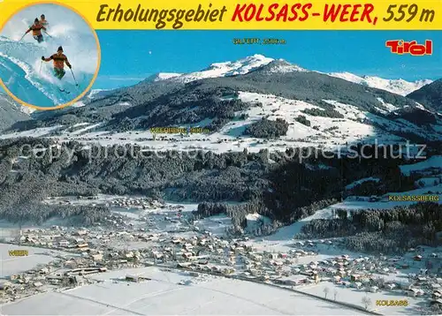 AK / Ansichtskarte Weer Erholungsgebiet Kolsass Weer Alpen Fliegeraufnahme Weer