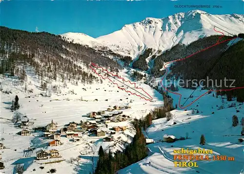 AK / Ansichtskarte Fendels Winter  und Sommererholungsort Alpen Fliegeraufnahme Fendels