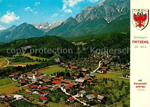 AK / Ansichtskarte Fritzens Erholungsort mit Karwendelgebirge Fliegeraufnahme Fritzens