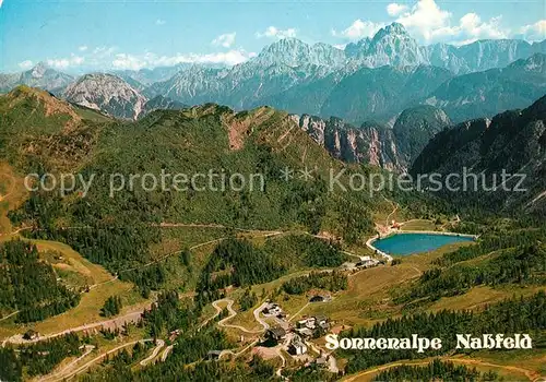 AK / Ansichtskarte Hermagor_Kaernten Sonnenalpe Nassfeld Karnische Erholungsregion Alpenpanorama Fliegeraufnahme Hermagor Kaernten