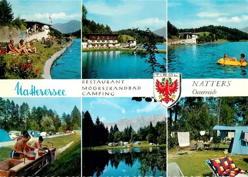 AK / Ansichtskarte Natters_Tirol Restaurant Moorstrandbad Camping Natterer See Natters Tirol
