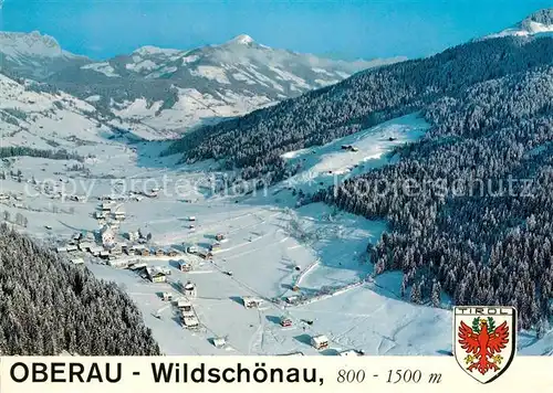 AK / Ansichtskarte Oberau_Wildschoenau_Tirol Erholungsort Winterpanorama Fliegeraufnahme Oberau_Wildschoenau_Tirol