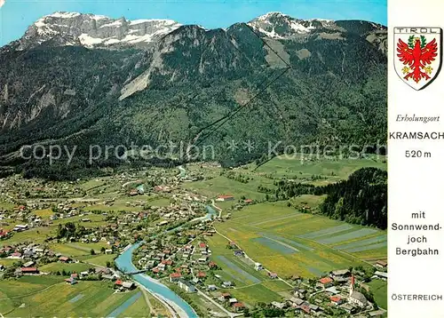 AK / Ansichtskarte Kramsach Erholungsort Sonnwendjoch Bergbahn Rofangebirge Fliegeraufnahme Kramsach