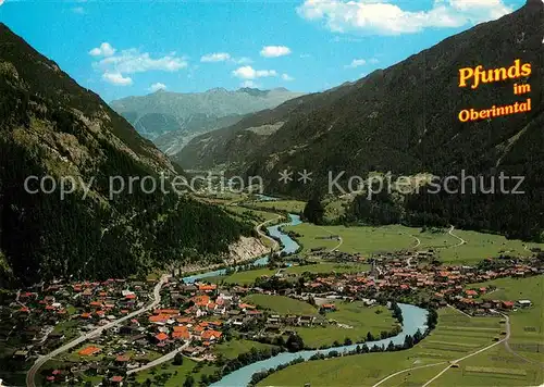 AK / Ansichtskarte Pfunds Erholungsort im obersten Inntal mit Kaunergrat Fliegeraufnahme Pfunds