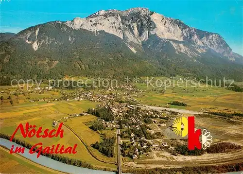 AK / Ansichtskarte Noetsch_Gailtal Erholungsort mit Dobratsch Fliegeraufnahme Noetsch Gailtal