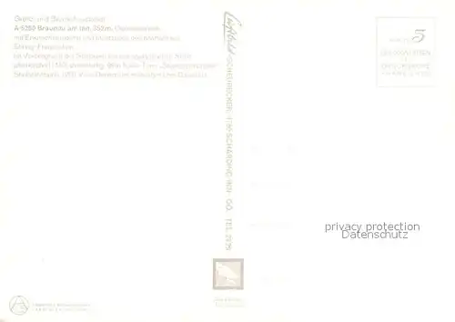 AK / Ansichtskarte Braunau_Inn Fliegeraufnahme mit Enknachmuendung Innstausee Kraftwerk Ehring Frauenstein Stadtpfarrkiche Stephansmuenster Braunau Inn