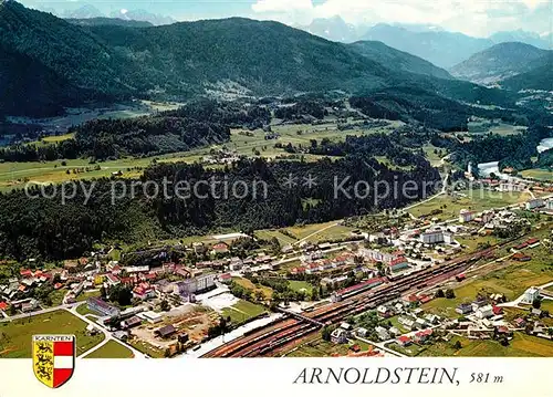AK / Ansichtskarte Arnoldstein Fliegeraufnahme mit Schrotturm der Bleiburger Bergwerke Arnoldstein