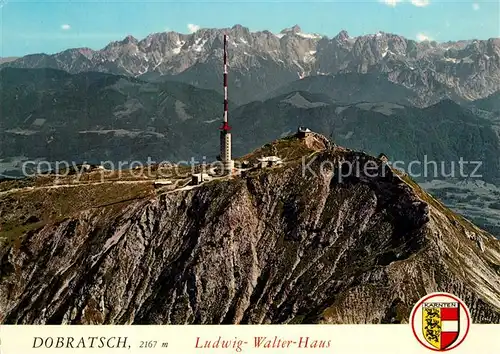 AK / Ansichtskarte Dobratsch_Kaernten Fliegeraufnahme mit Ludwig Walter Haus Sendeanlage des ORF Dobratsch Kaernten