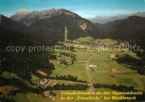 AK / Ansichtskarte Weissbriach Alpensuedseite mit Einschicht Fliegeraufnahme Weissbriach