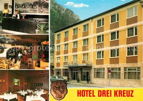 AK / Ansichtskarte Salzburg_Oesterreich Hotel Drei Kreuz Salzburg_Oesterreich