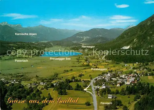 AK / Ansichtskarte Passriach_Pressegger_See Erholungsgebiet im Gailtal Karnische Dolomiten  Passriach_Pressegger_See