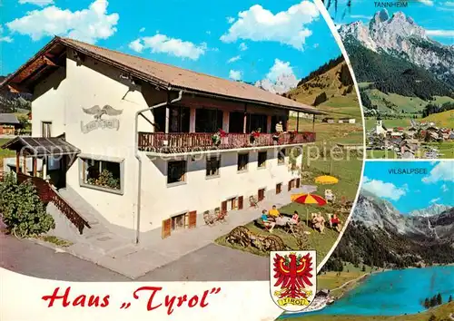 AK / Ansichtskarte Tannheim_Tirol Gaestehaus Pension Haus Tyrol Vilsalpsee Alpen Tannheim Tirol