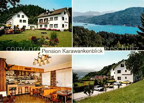 AK / Ansichtskarte Poertschach_Woerthersee Restaurant Pension Karawankenblick Landschaftspanorama Alpen Poertschach Woerthersee