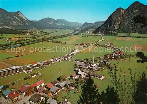 AK / Ansichtskarte Strass_Zillertal Fliegeraufnahme mit Unterinntal und Reitherkogl Strass_Zillertal