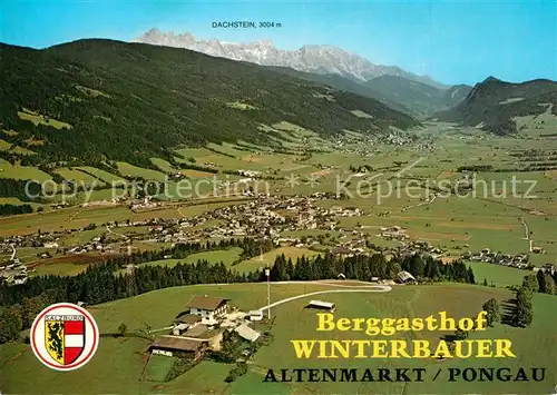 AK / Ansichtskarte Altenmarkt_Pongau Fliegeraufnahme mit Berggasthof Winterbauer und Dachstein Altenmarkt Pongau