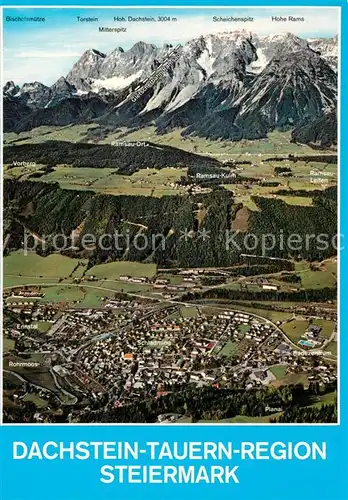 AK / Ansichtskarte Ramsau_Dachstein_Steiermark Fliegeraufnahme Ramsau_Dachstein