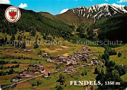 AK / Ansichtskarte Fendels Fliegeraufnahme mit Glockenturmgebirge Fendels