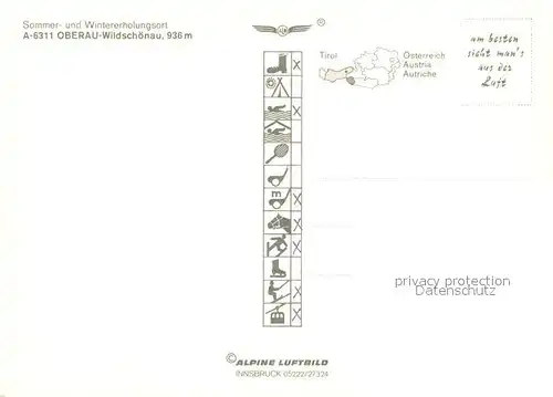 AK / Ansichtskarte Oberau_Wildschoenau_Tirol Erholungsgebiet Roggenboden Fliegeraufnahme Oberau_Wildschoenau_Tirol