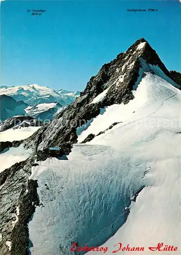 AK / Ansichtskarte Grossglockner Erzherzog Johann Huette Fliegeraufnahme Grossglockner