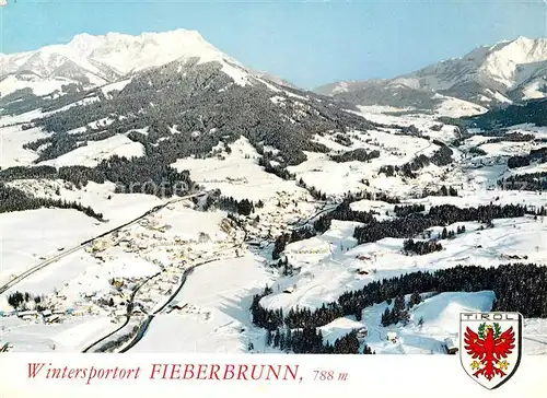 AK / Ansichtskarte Fieberbrunn_Tirol Fliegeraufnahme mit OT Rosenegg Schloss und Bahnhof Fieberbrunn Tirol