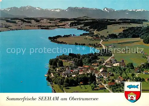 AK / Ansichtskarte Seeham_Obertrumersee Fliegeraufnahme 