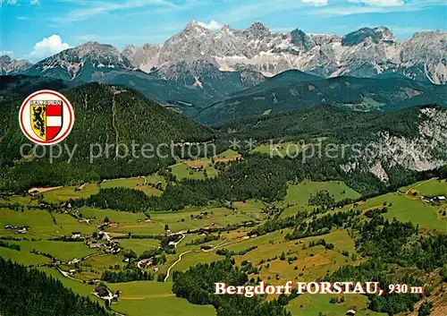 AK / Ansichtskarte Forstau Fliegeraufnahme mit Dachstein und Radstaedter Tauern Forstau