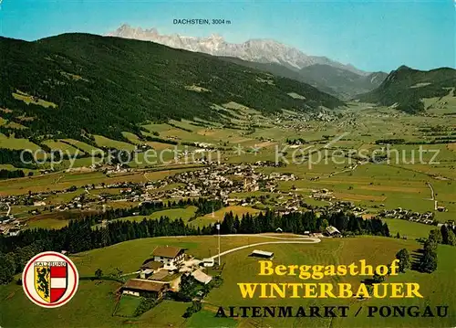 AK / Ansichtskarte Altenmarkt_Pongau Fliegeraufnahme mit Berggasthof Winterbauer und Dachstein  Altenmarkt Pongau