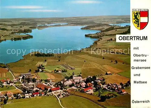 AK / Ansichtskarte Obertrum_See Fliegeraufnahme mit Grabensee und Mattsee Obertrum See
