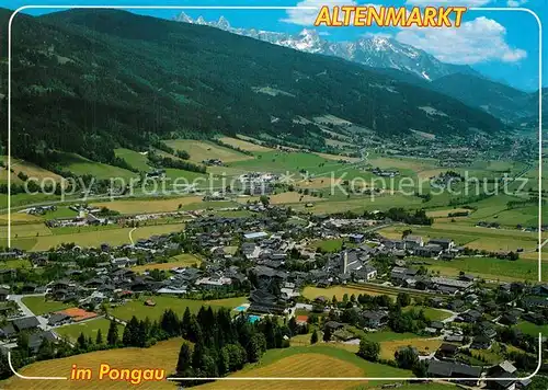 AK / Ansichtskarte Altenmarkt_Pongau Fliegeraufnahme mit Dachstein und Tauern Altenmarkt Pongau